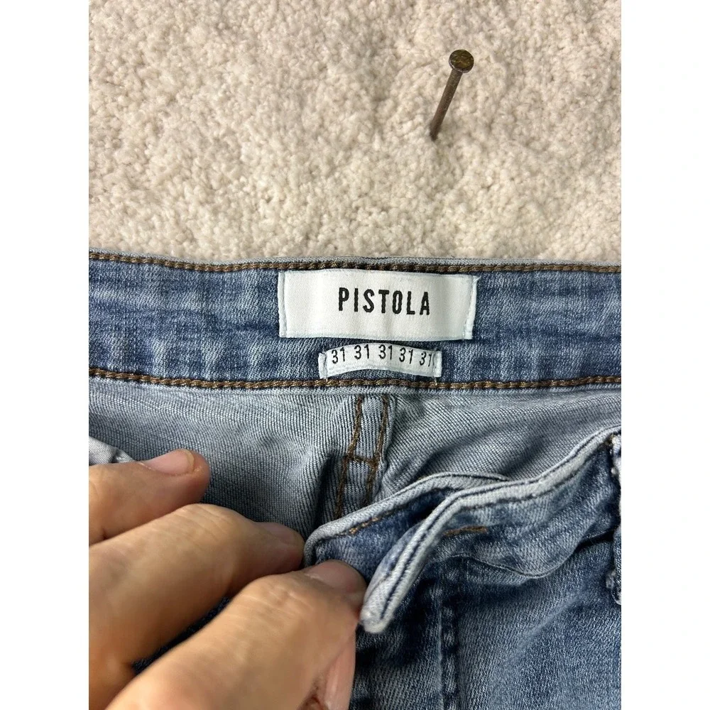 Pistola Womens Mid Rise Skinny Jeans Medium Wash Blue‎ Size 31 P6711MTW-CUT